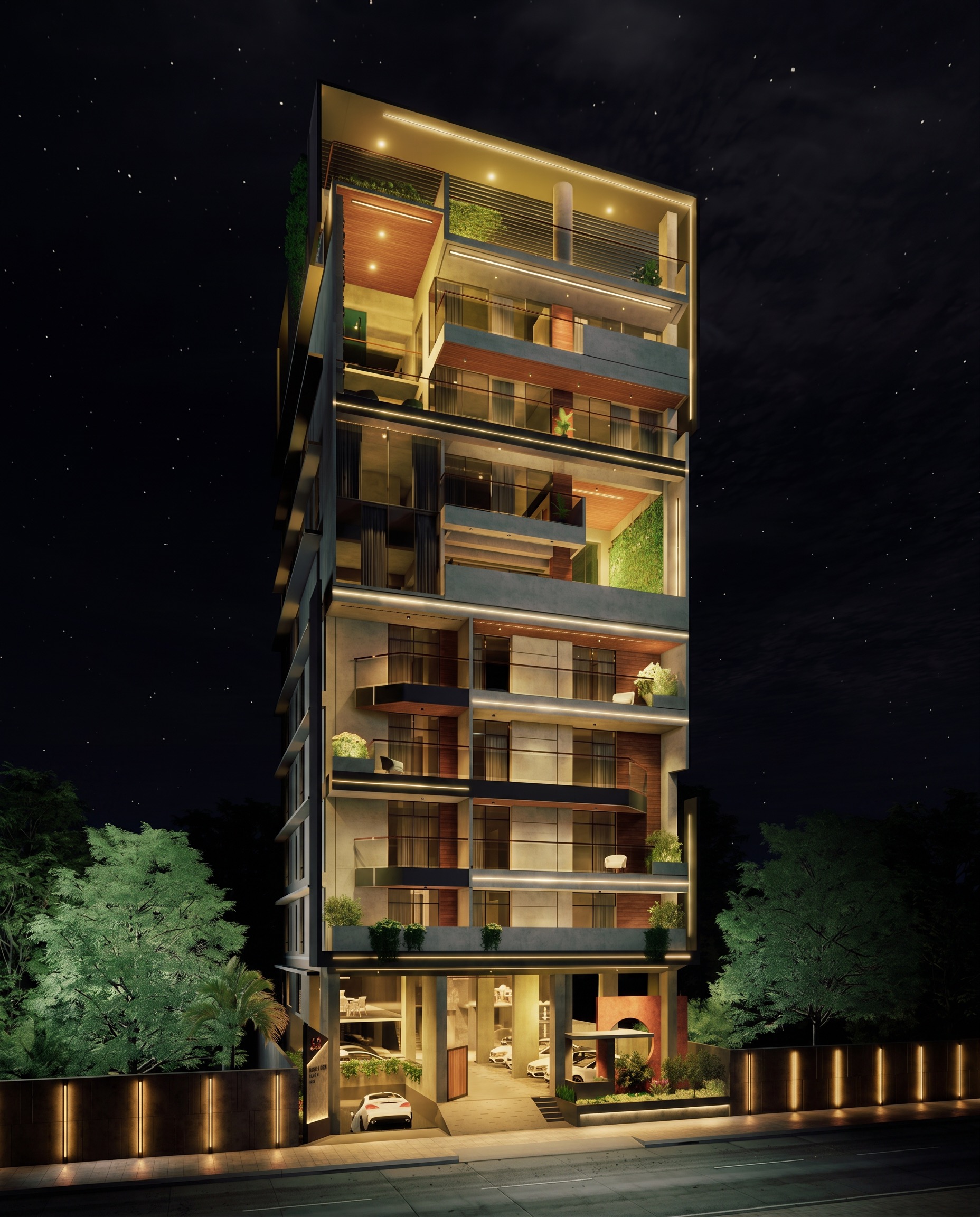 DOLCE VITA — PLOT 033, ROAD 502, SECTOR 1 · JOLSHIRI ABASHON at night