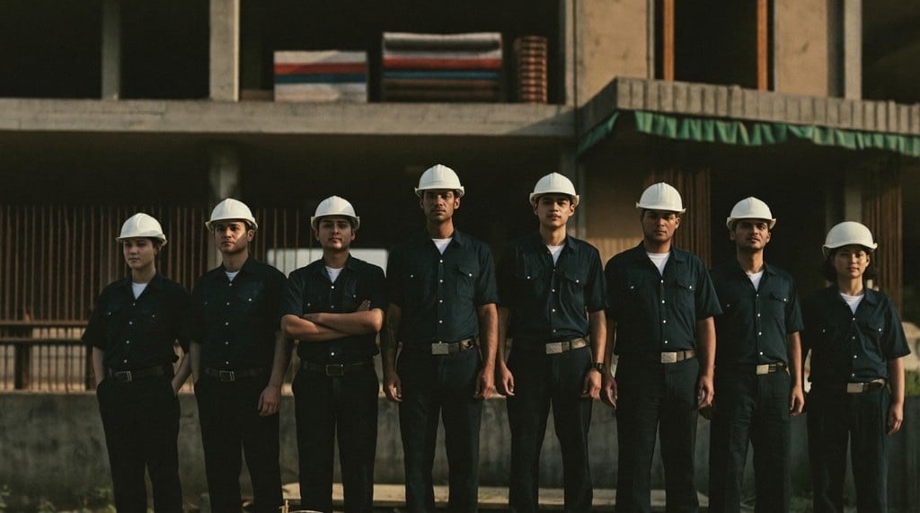 Sam Luxuria on-site construction team
